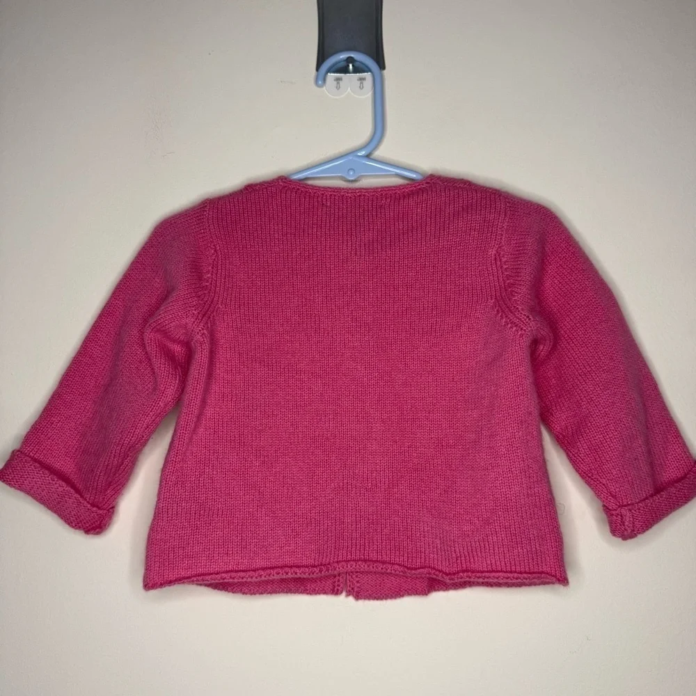 FLEURISSE 100% Italian Cashmere Pink Floral Embroidered Cardigan